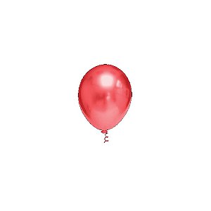 Balão Pic Pic 5" Platino Vermelho 25un Redondo Bexiga Decoração