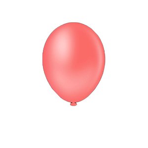 Balão Pic Pic Liso Coral 9" Bexiga Decoração 50unid