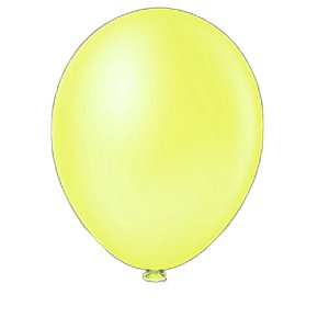 Balão Pic Pic 16" Amarelo Neon 12un Bexiga Redondo Decoração