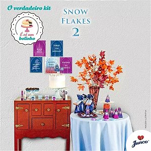 Kit Aniversário Festa Snow Flakes Encanto 99 itens Junco