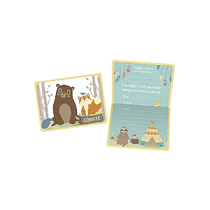 Convite Aniversário Festa Na Floresta 8un Festa Convidados