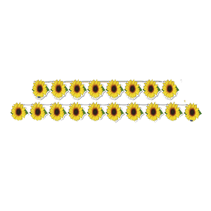 Faixa Decorativa Temática Flores Girassol 2,21Mx12,4CM