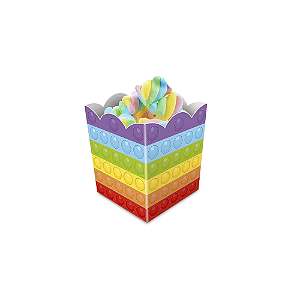 Cachepot POP IT Estampa Colorida Decorativo Papel 7,5x9,4