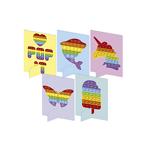 Kit Enfeites De Mesa POP IT Decorativa 5un 17x11x22