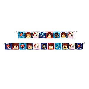 Faixa Decorativa Tema Bonequinho do Games 2,18mx11,5cm