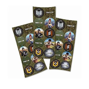 Adesivo Temático Decorativo Jogo Livre Games Redondo 30uni