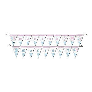 Faixa Decorativa Temática Chá Revelação 2,40mx19cm Festcolor