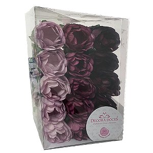 Forminha Bela Decora Doces Trio Rosa Para Doces 30 uni