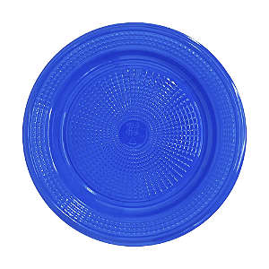 Prato de Bolo Descartável Plástico Azul 10uni Triktrik