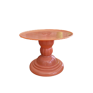 Prato Dubai Boleira 22x17Cm Plástico Laranja Neon Decorativo