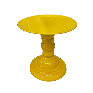 Prato Dubai Boleira 22x17Cm Plástico Amarelo Gema Decorativo