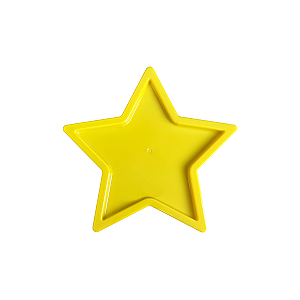 Bandeja Plástica Estrela Amarela Decorativa Mar Mesa Festa