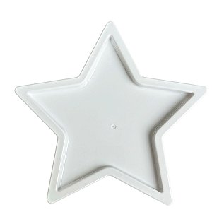 Bandeja Plástica Estrela Branca Decorativa Mar Mesa Festa