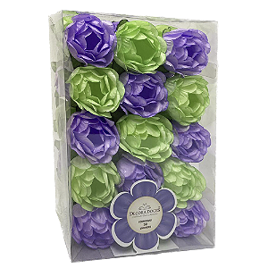 Forminha Bela Decora Doces Chá Revelação Lilás/Verde 30 un