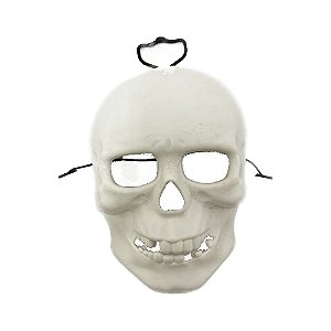 Mascara De Caveira Acessório De Halloween Plástico C/Elástico
