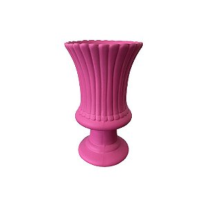 Vaso Espanha Grande Cerâmica Pink Fosco Decorativo Flores