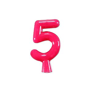 Vela Neon Pink Número 5 Junco Decoração Festa