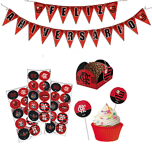 Kit Aniversário Mengão Time Decorativo Para Festas Temáticas