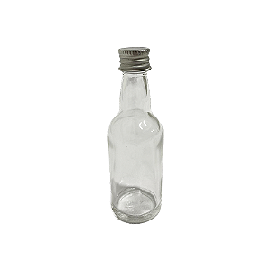 Garrafa De Vidro Com Tampa Prata Decoração Lembrancinha 50ml