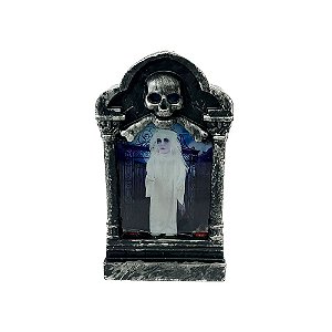 Mini Luminária Lápide Fantasma Decorativa Festa De Halloween