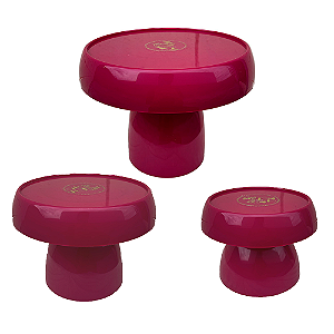 Kit Boleiras Cogumelo P M G Só Boleiras Fucsia
