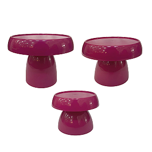 Kit Boleiras Cogumelo P M G Só Boleiras Fucsia