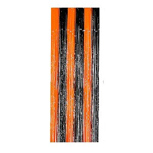 Cortina Metalizada Laranja E Preto Halloween Decoração 2x1