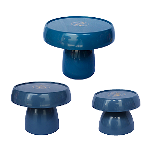 Kit Boleiras Cogumelo P M G Só Boleiras Azul Gris