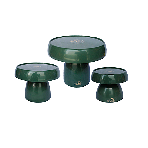 Kit Boleiras Cogumelo P M G Só Boleiras Verde Musgo