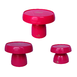 Kit Boleiras Cogumelo P M G Só Boleiras Pink