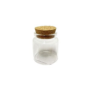 Mini Frasco De Vidro Abaloado Pequeno Rolha Recipiente 6CM