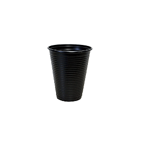 Copo Descartável Plástico Preto 200ml 50uni Festas