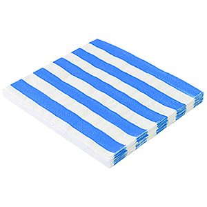 Guardanapo Listrado Azul Escuro e Branco Festa 20 fls 33x33