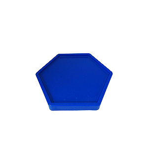 Bandeja Sextavada Dubai Plástica Azul Turquesa Pequeno