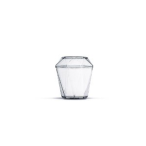 Copo Diamantinho C/ Tampa Transparente Plástico 150ML 10Un