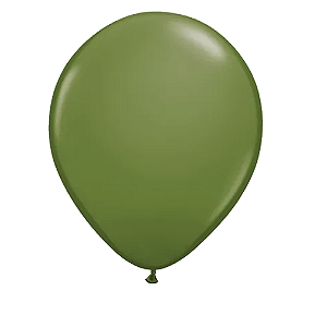 Balão Pic Pic 16" Verde Militar Liso 12un Redondo Bexiga