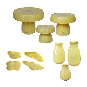 Kit Só Boleiras Festejar Amarelo Butter Decorativo Festa