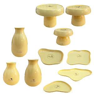 Kit Só Boleiras Festejar Amarelo Butter Decorativo Festa