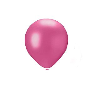Balão Pic Pic Pérola Rosa Malibu Redondo 9" Decoração 25un