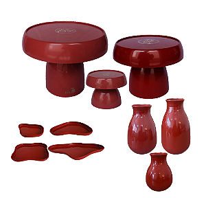 Kit Só Boleiras Festejar Terracota Decorativo Para Festa