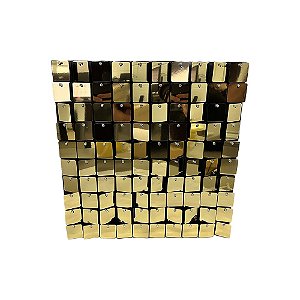 Enfeite Plástico Mágico Shimmer 30X30 Cada Dourado Novo