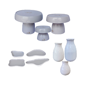 Kit só Boleiras Festejar Off White Decorativo Para Festa