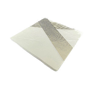 Guardanapo Listrado Dourado Papel Folha Dupla 10 fls 33x33