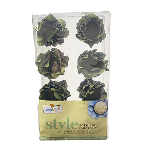 Forminha Style Verde Oliva Decoração Docinhos Finos 40uni