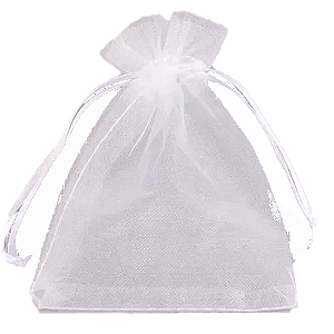Saco Organza Branco Embalagem Lembrancinha 25x35 10un