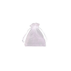 Saco Organza Branco Embalagem Lembrancinha 7x9 10un