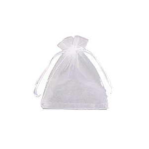 Saco Organza Branco Embalagem Lembrancinha 10x13 10un