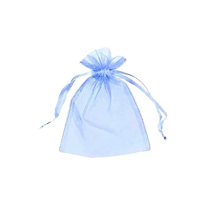 Saco Organza Azul Embalagem Lembrancinha 10x13 10un