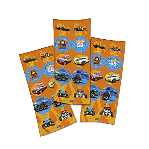 Adesivo Rodas Quentes Temático Decorativo Redondo 30un