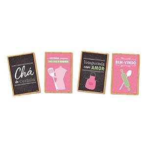 Quadros Temático Chá De Cozinha Decorativo Variados 04un